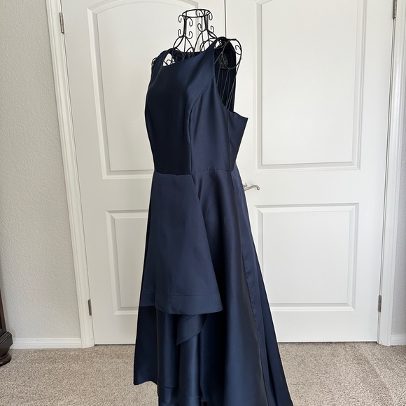Adrianna Papell Midnight Blue High Low Formal Dress - Picture 4 of 10